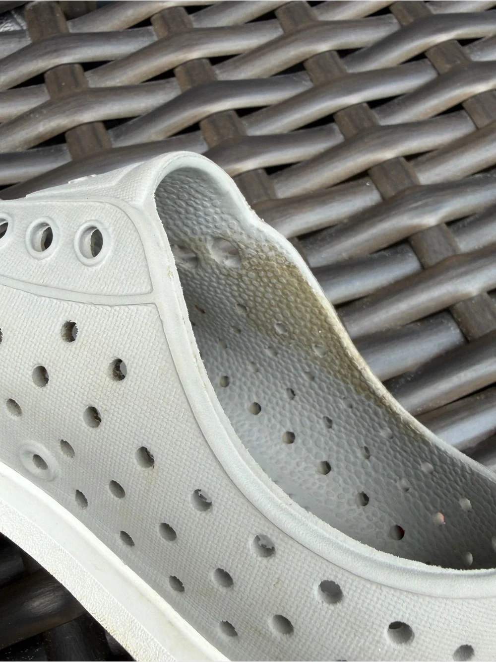 Native Size 10C Light Gray Perforated Slip-On Sneakers Water Shoes